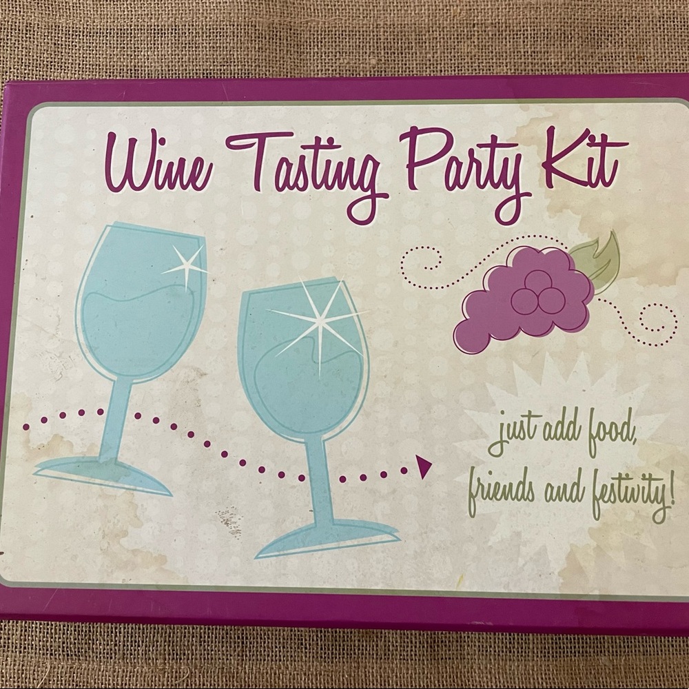 New. Wine Tasting Party Kit from Markings by C.R. Gibson. Open. Never used.